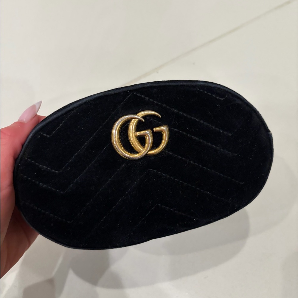 Gucci Black Velvet Cosmetic Case